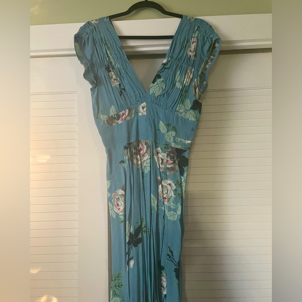 Trashy diva French blue roses 1940s dress 4